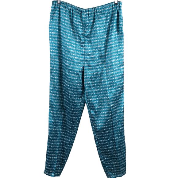 Vintage custom made green pajamas size M/L - Picture 2 of 8